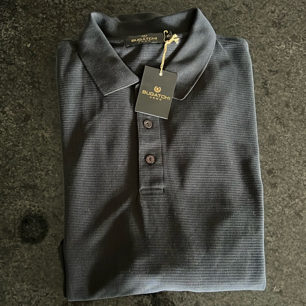 NWT Black Men’s XL Bugatchi Polo
